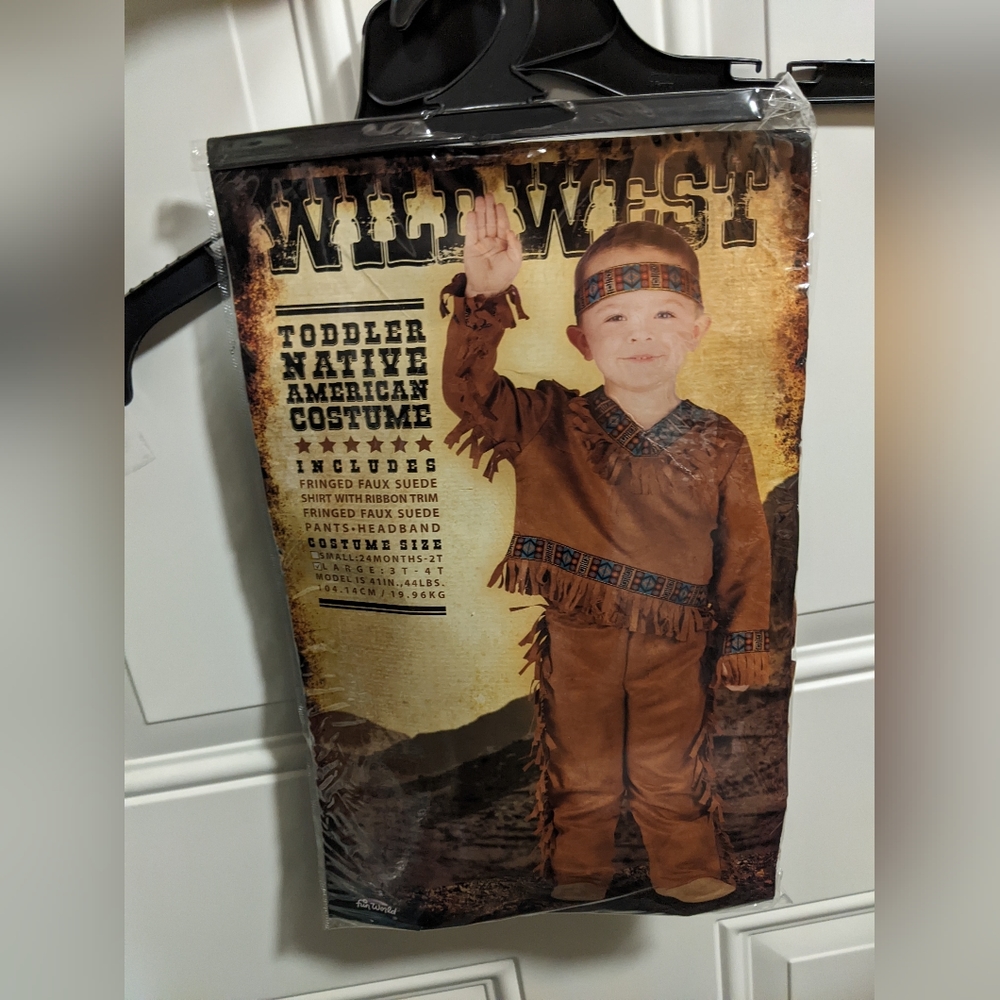 Wild West toddler native American costume size large 3T-4T New